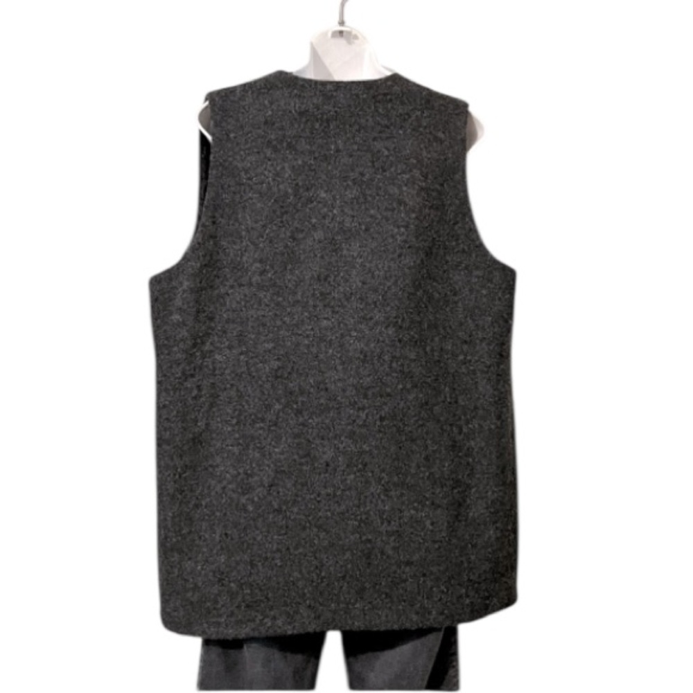 Vintage Gray Lined Front Patch Pockets Button Dow… - image 2